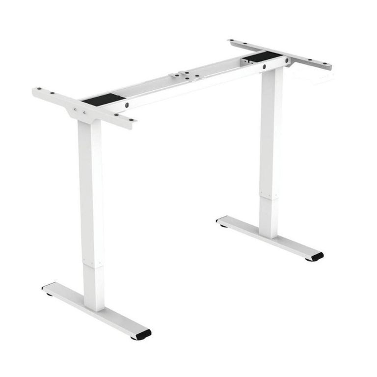 Base Escritorio Electrico Altura Regulable Ajustable Blanca Blanco