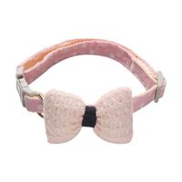 Collar De Algodon Lazo Para Mascotas Gato Y Perro Rosado