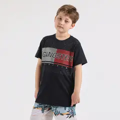 GANGSTER - Niño Polera Mc Básica Tomy Azul