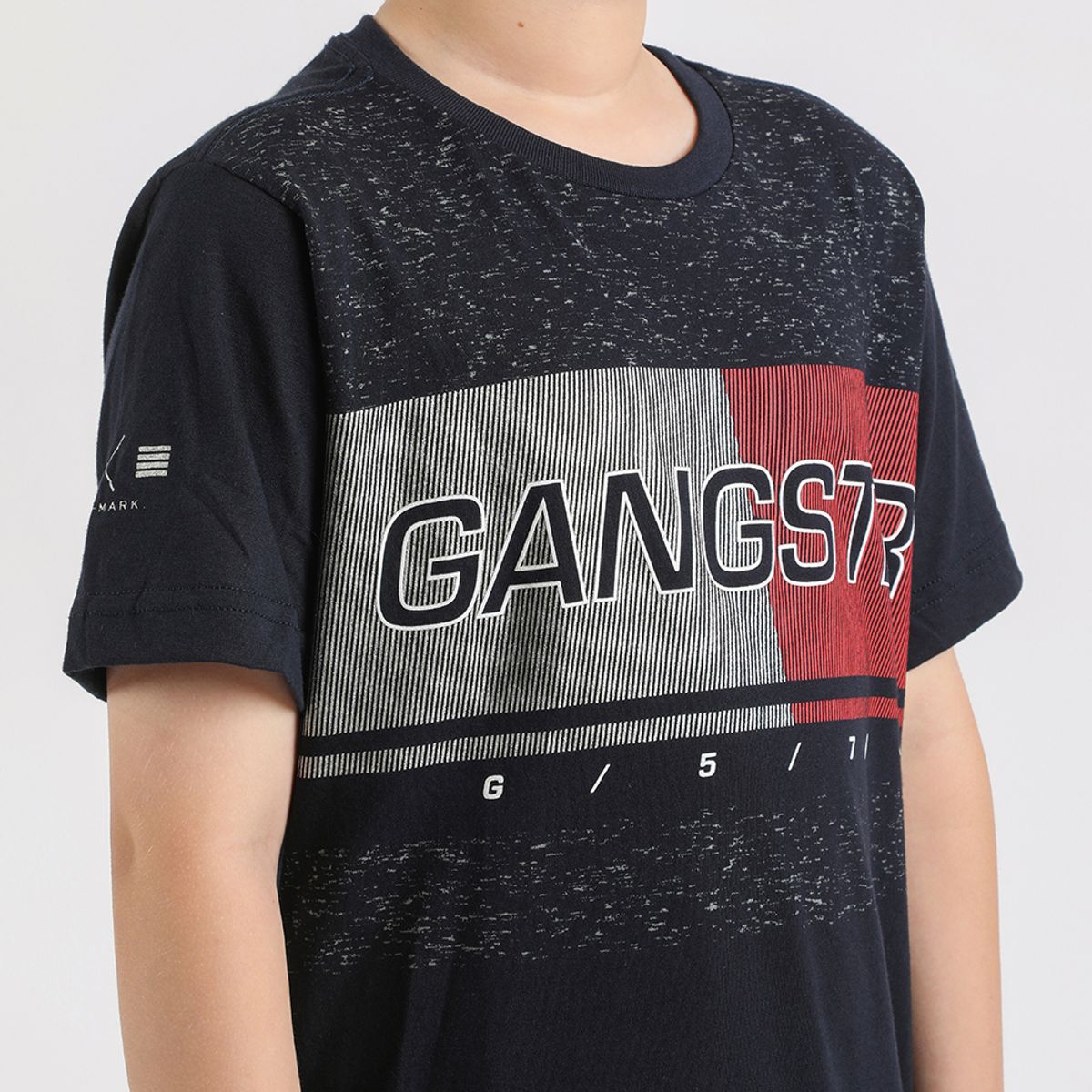 GANGSTER - Niño Polera Mc Básica Tomy Azul Gangster