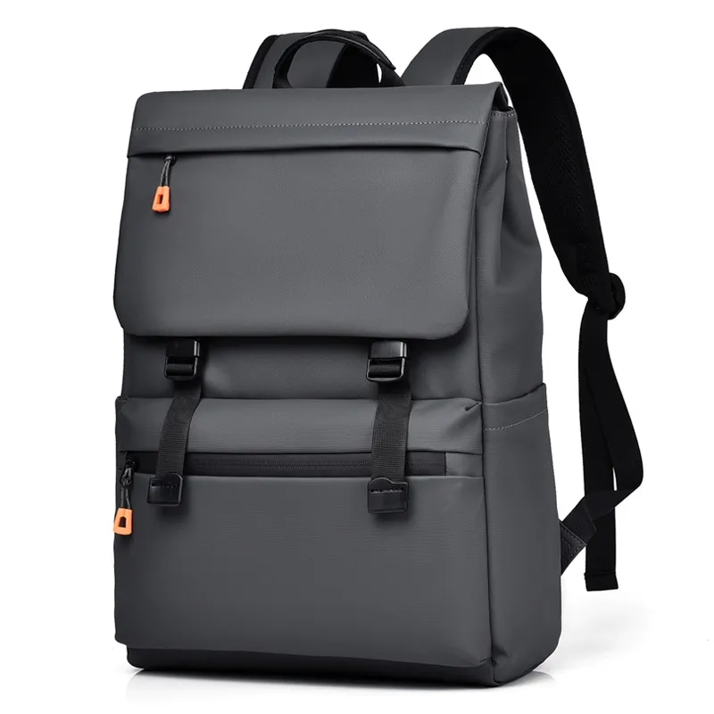 GENERICO - Mochila Premium Gris Impermeable con Carga USB y Estilo Sofisticado