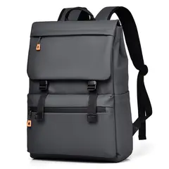 GENERICO - Mochila Premium Gris Impermeable con Carga USB y Estilo Sofisticado