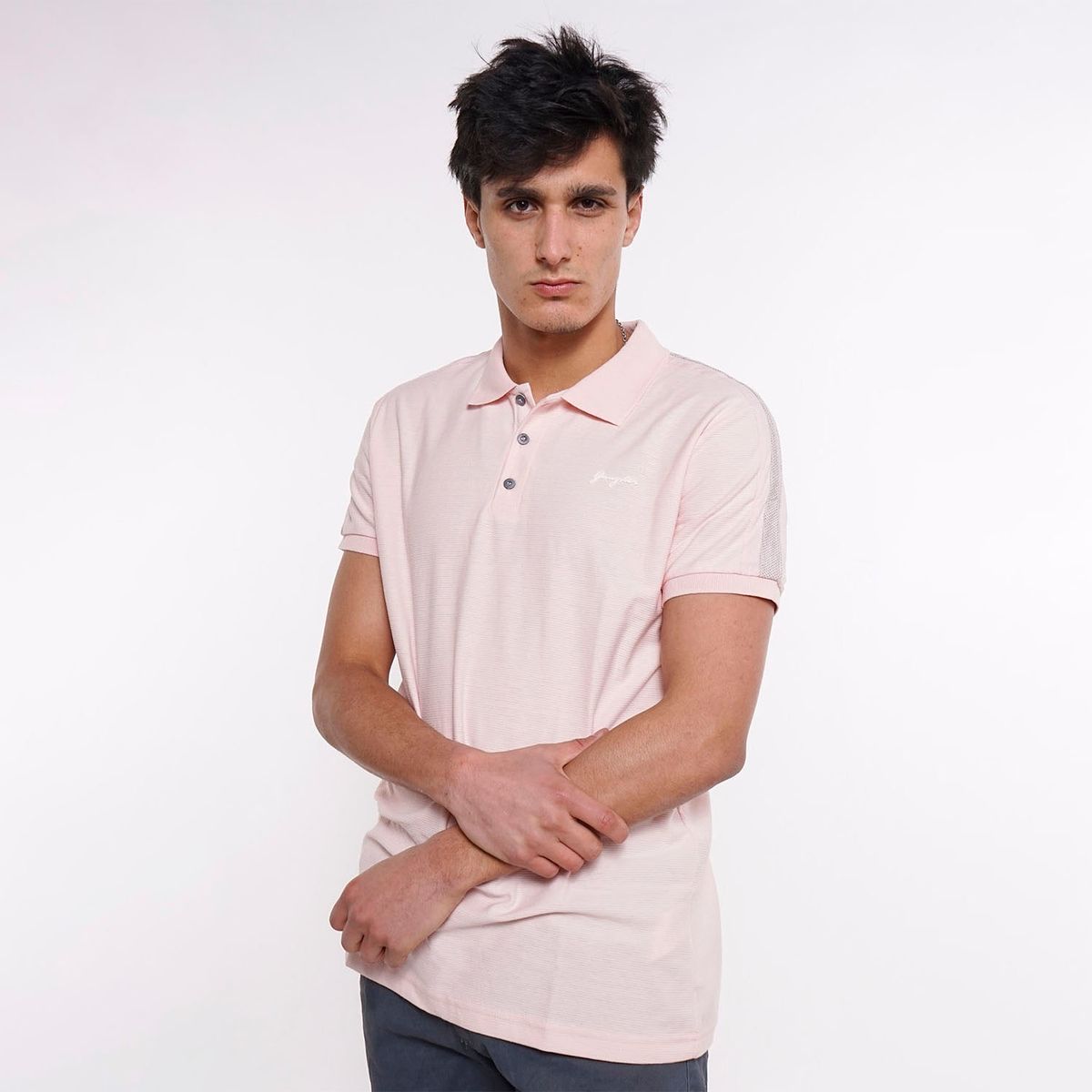 GANGSTER - Polera Cuello Club Rosado Gangster