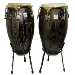 TUMBAO - Set conga 11.75 & 12.5xH30'' ébano + stand