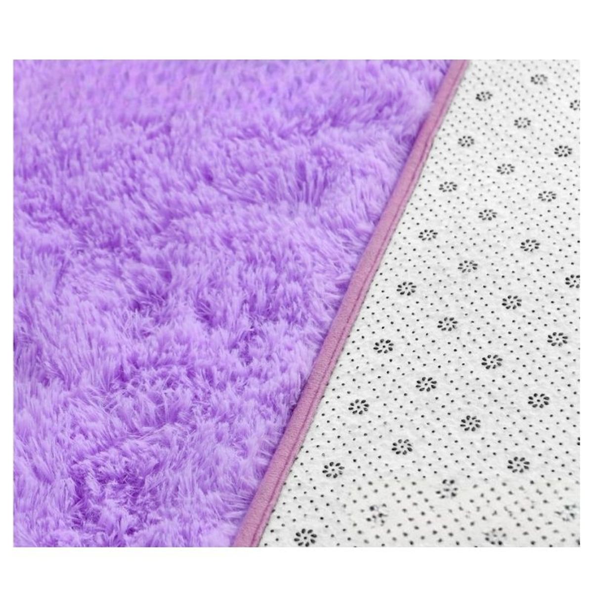 GENERICO - Alfombra Peluda Para Living Lila 180x200cm