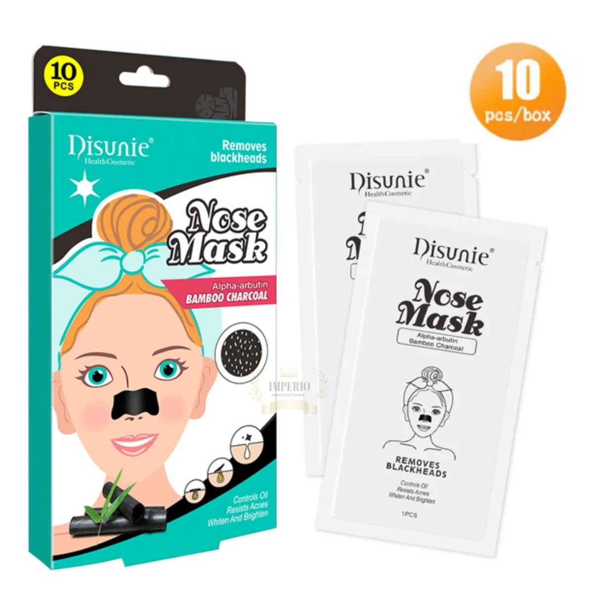 GENERICO - Mascarilla Nasal Elimina Puntos Negros Parches Limpia 10unid..-