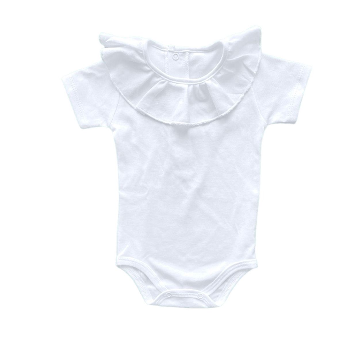 ONCOTTON WHITE BASIC COLLECTION - Body Cuello Payaso manga corta