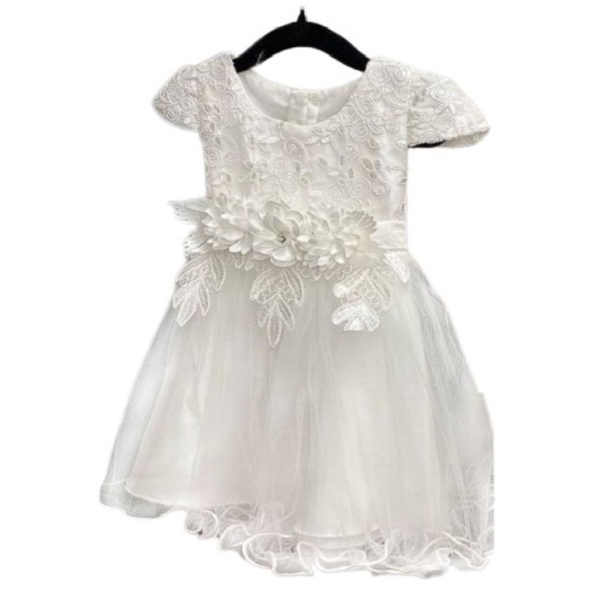 COMPRAPO - Vestido Bautizo Fiesta Bebé y niña Modelo Trinidad Color Blanco