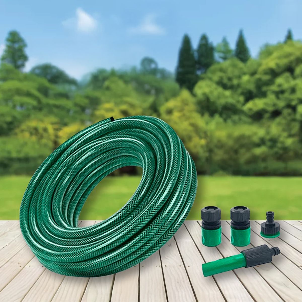 CASA BELLA - MANGUERA PVC JARDIN MALLA REFORZADA 1/2 15 METROS