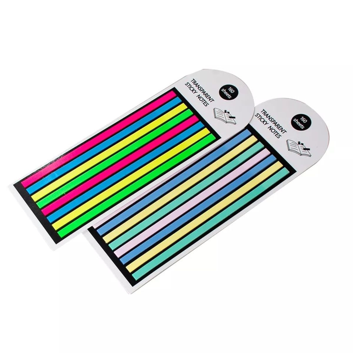GENERICO - 2 Notas adhesivas transparentes destacador texto Strips
