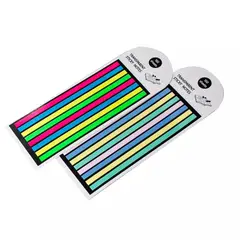 GENERICO - 2 Notas adhesivas transparentes destacador texto Strips