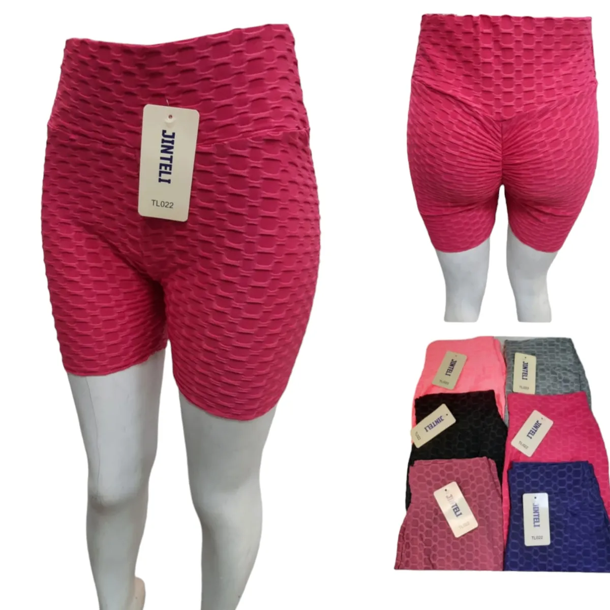 AGW - Pack 3 Calzas Short Mujer Texturizadas