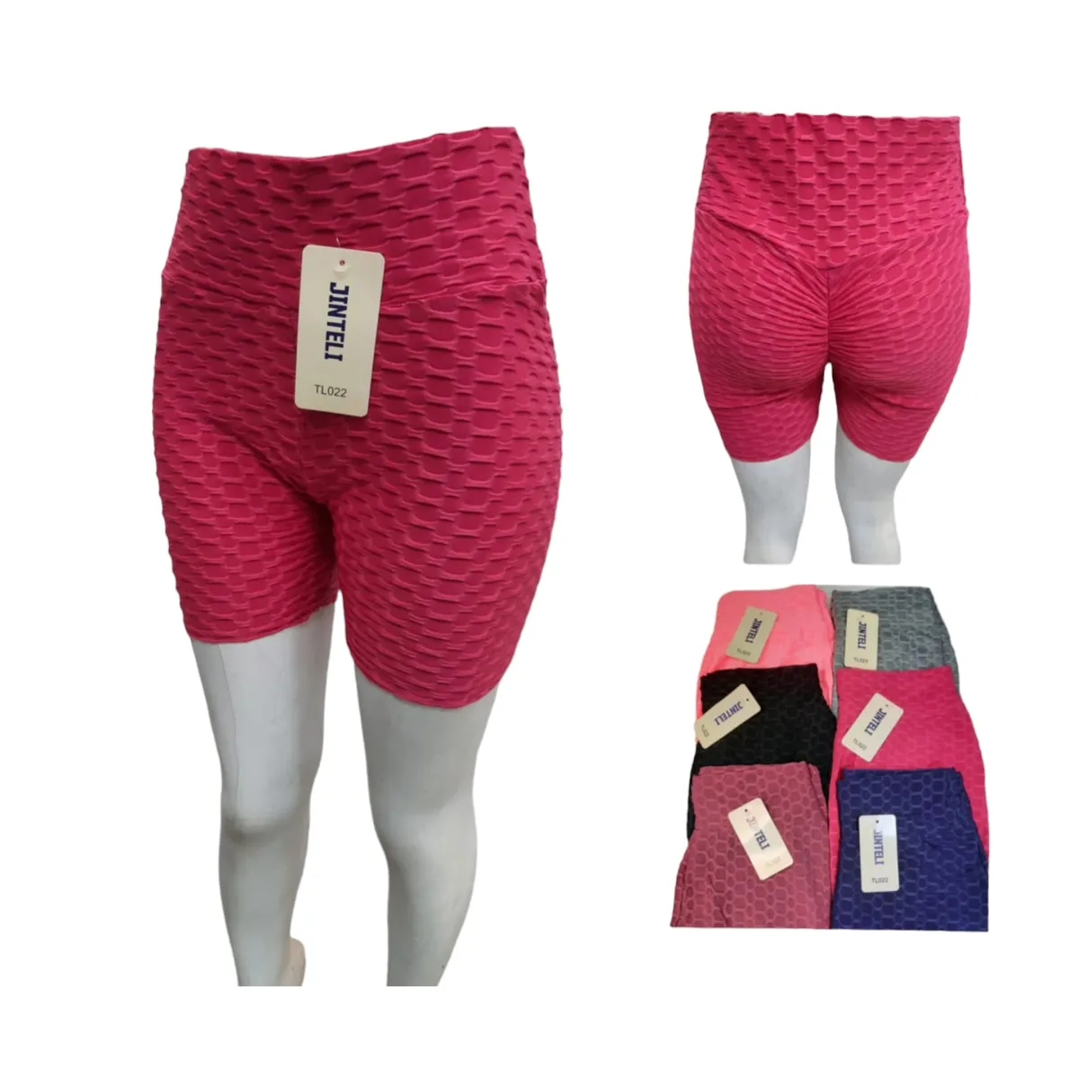 AGW - Pack 3 Calzas Short Mujer Texturizadas