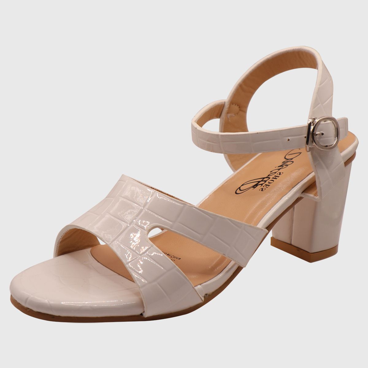 DINASTELLA - Sandalia Taco cuadro Gris