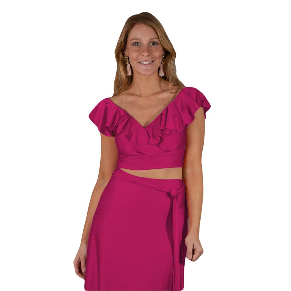 MARIA PASKARO - Peto Marken Magenta Lycra Dupont Vuelo Maria Paskaro - Magenta