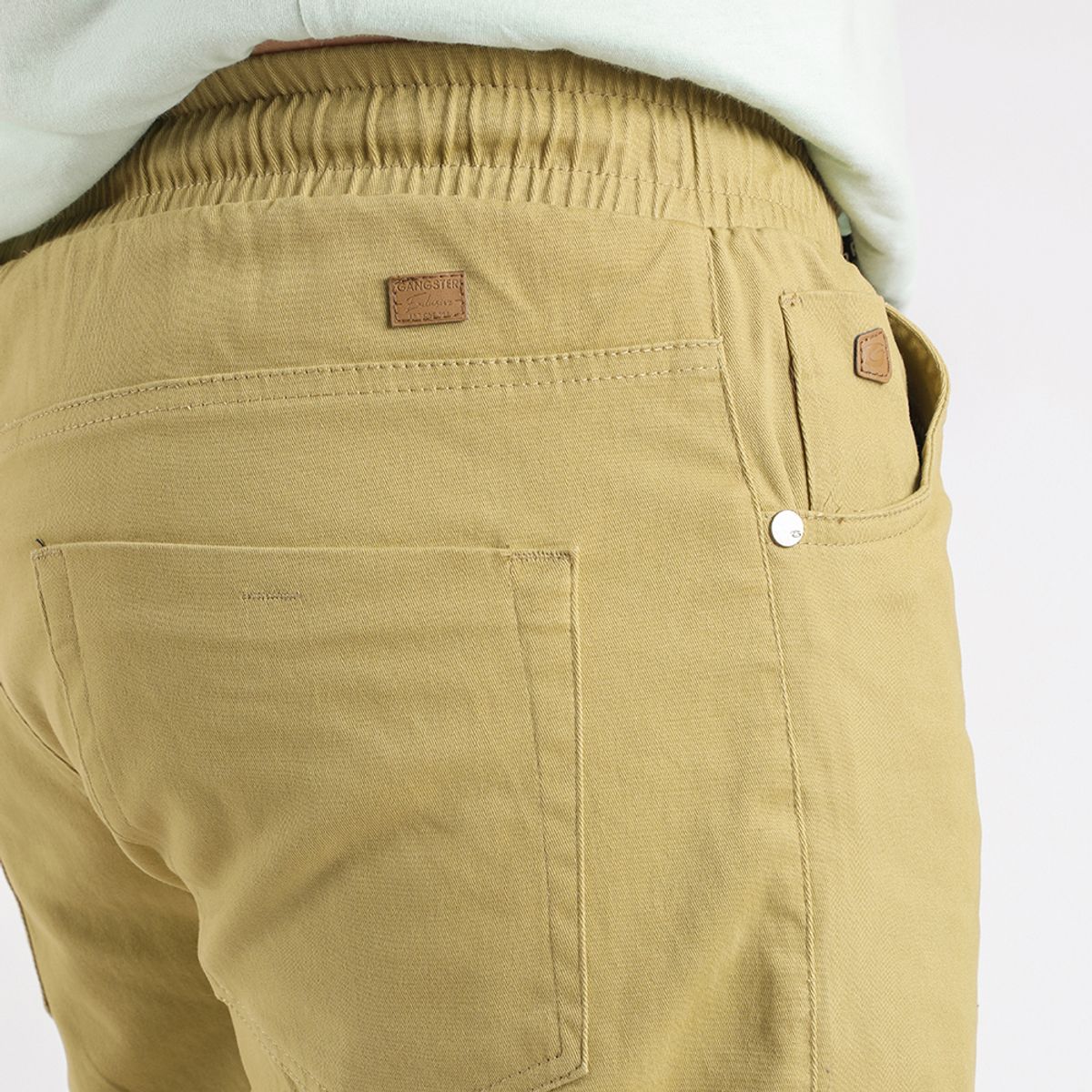 GANGSTER - Short Canvas Liso Kaki Gangster