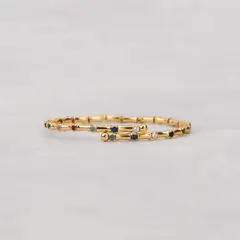 BY LAS CAYETANAS - Pulsera esclava flexible CALA con cristales