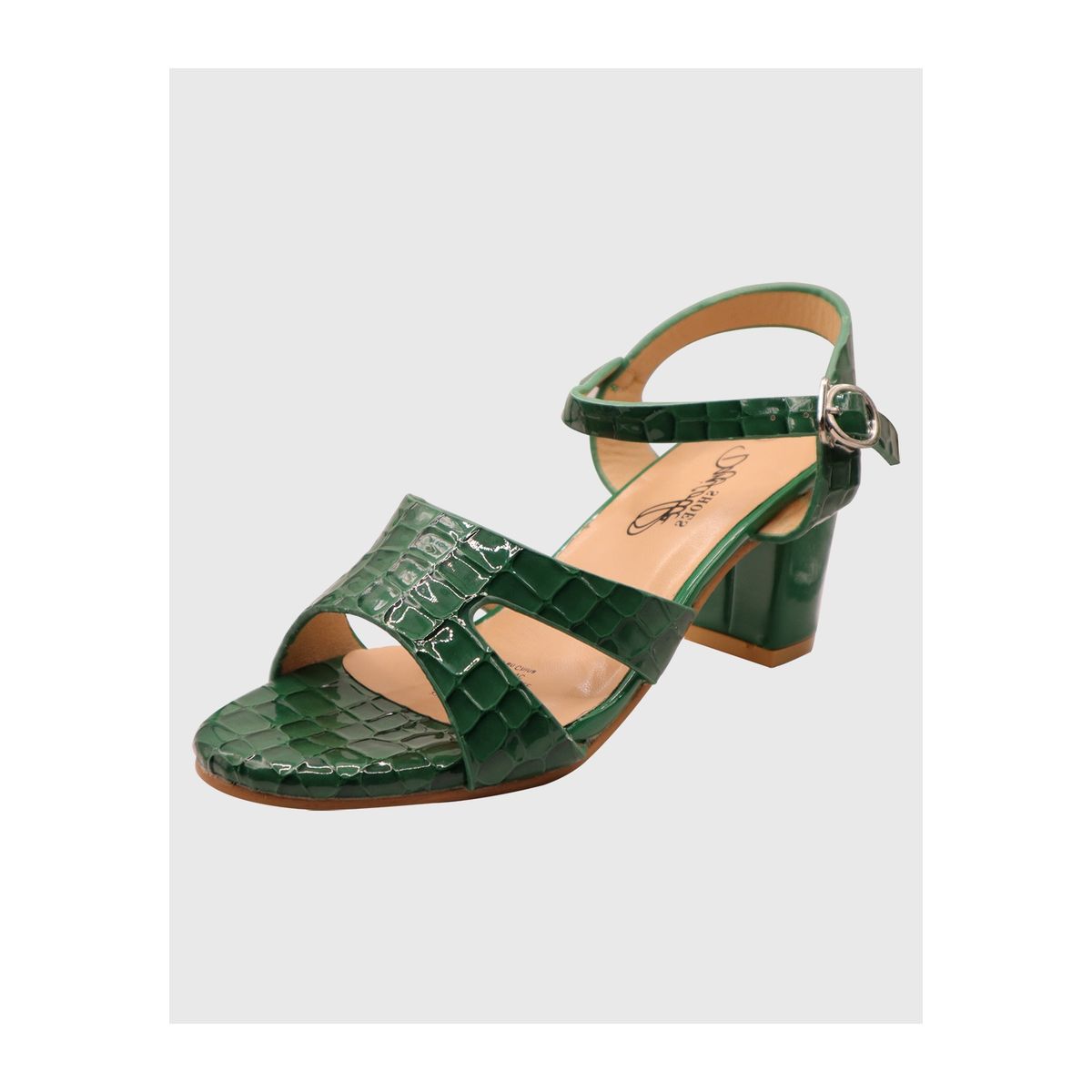 DINASTELLA - Sandalia Taco cuadro Verde