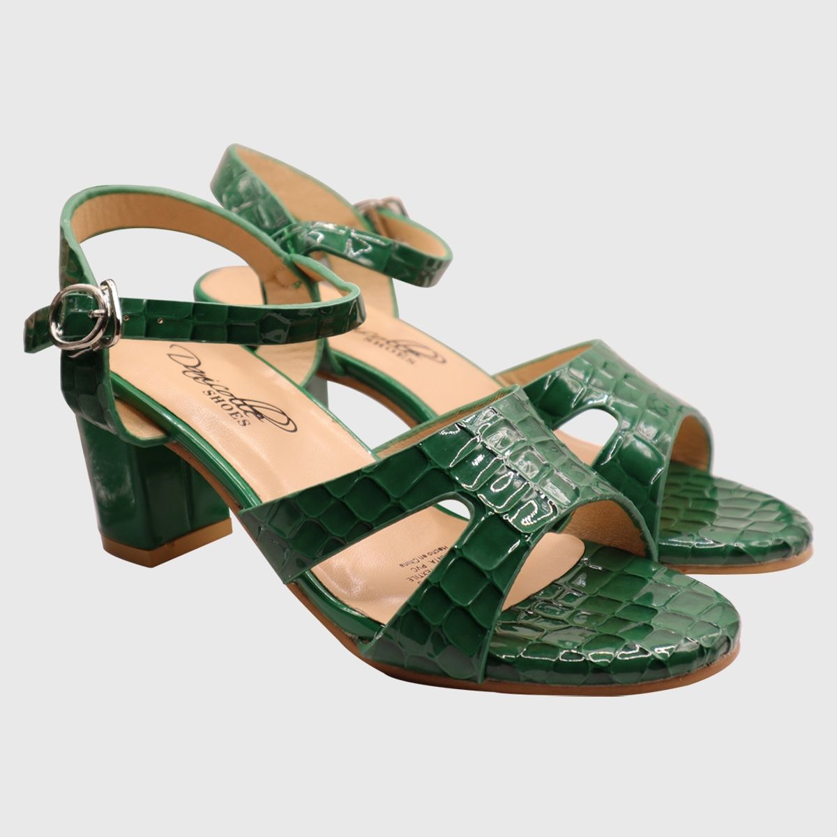 DINASTELLA - Sandalia Taco cuadro Verde