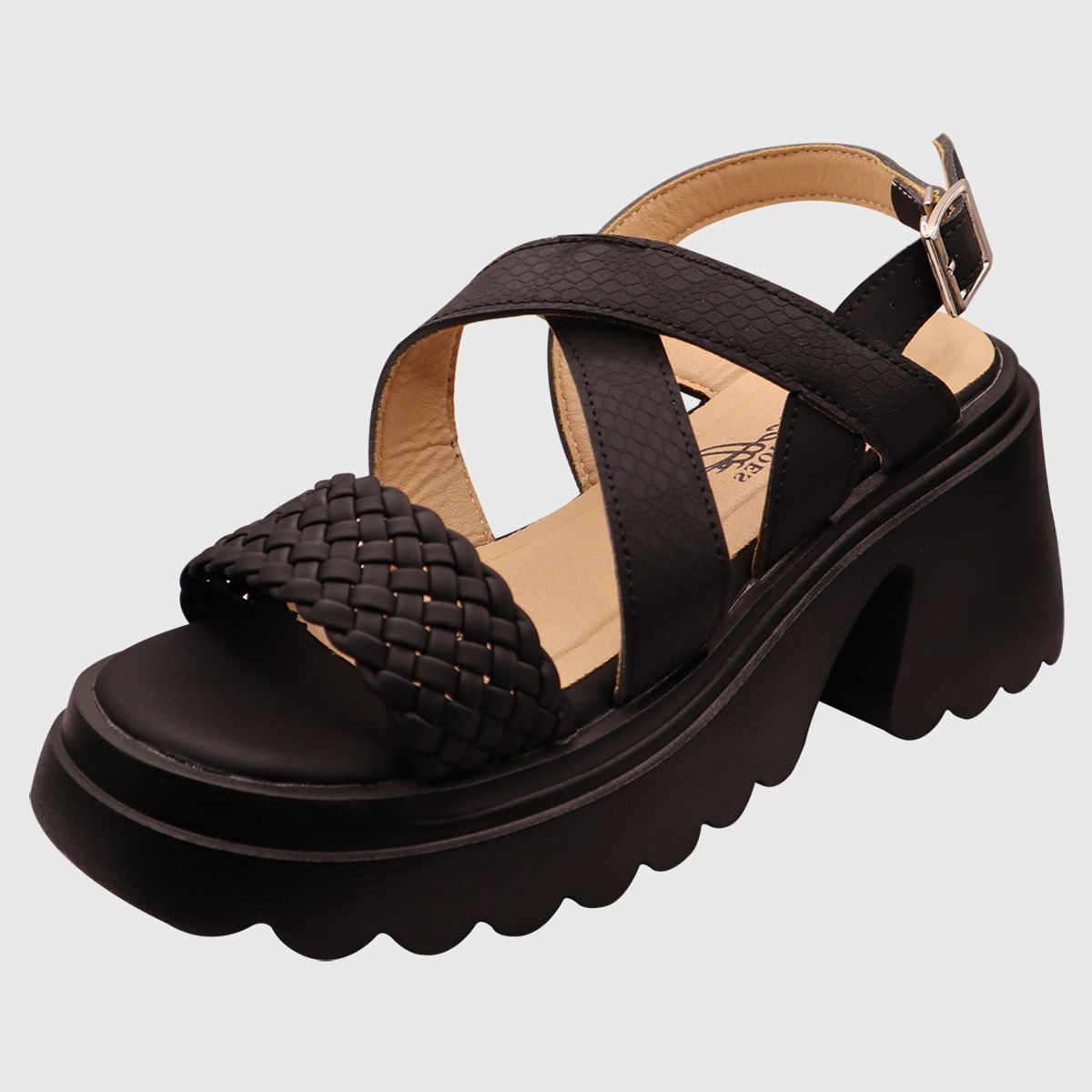 DINASTELLA - Sandalia de Mujer con Plataforma Comodas y Elegantes Negras Danicolle