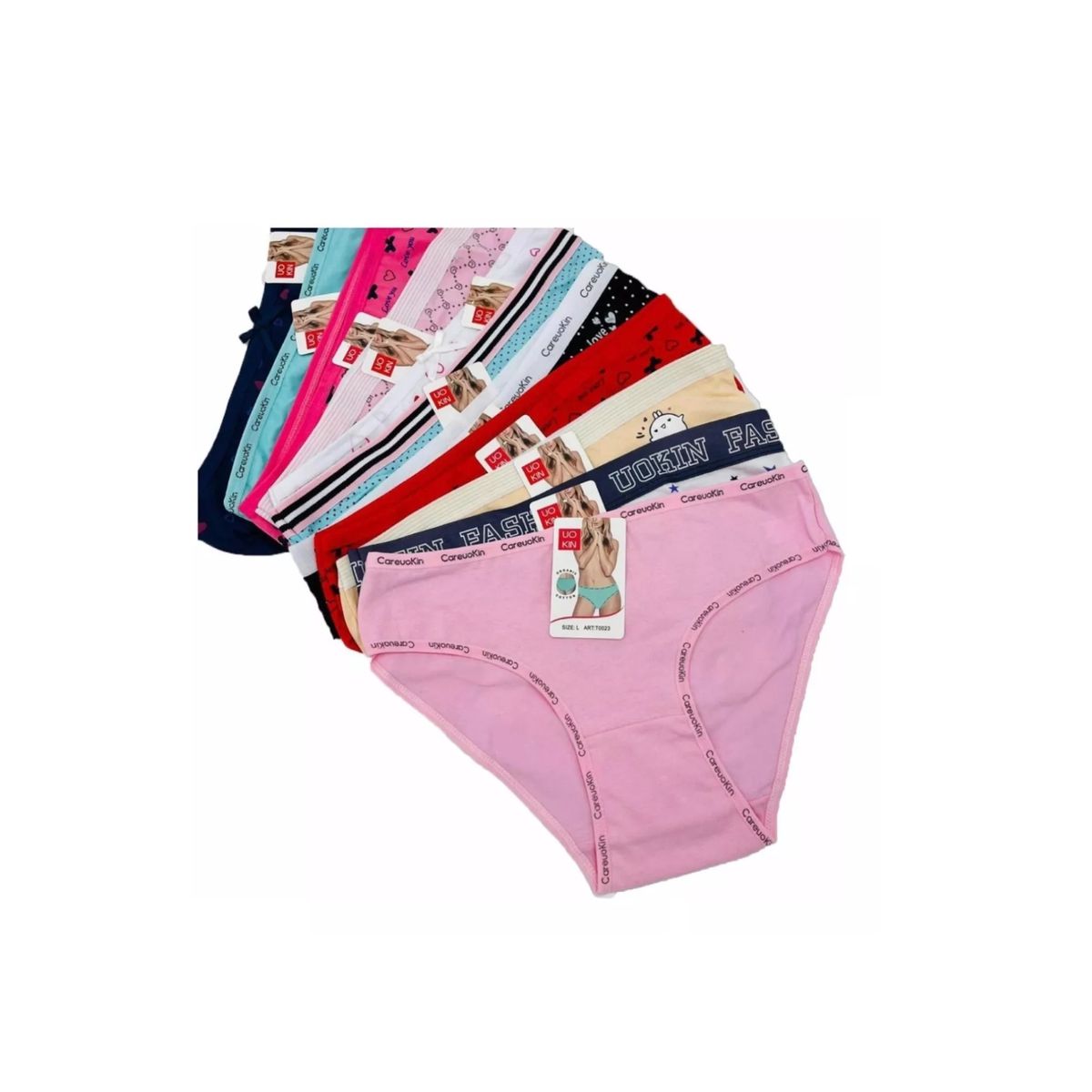 ANNI STAR - Pack 12 Calzones De Algodón De Mujer Lola Cintura Baja