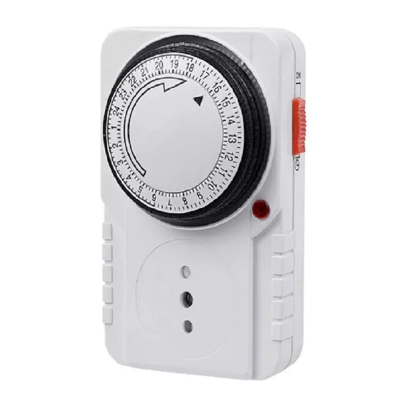 GENERICO - Temporizador Timer Analogico 24 Horas Adaptador Eléctrico 295003