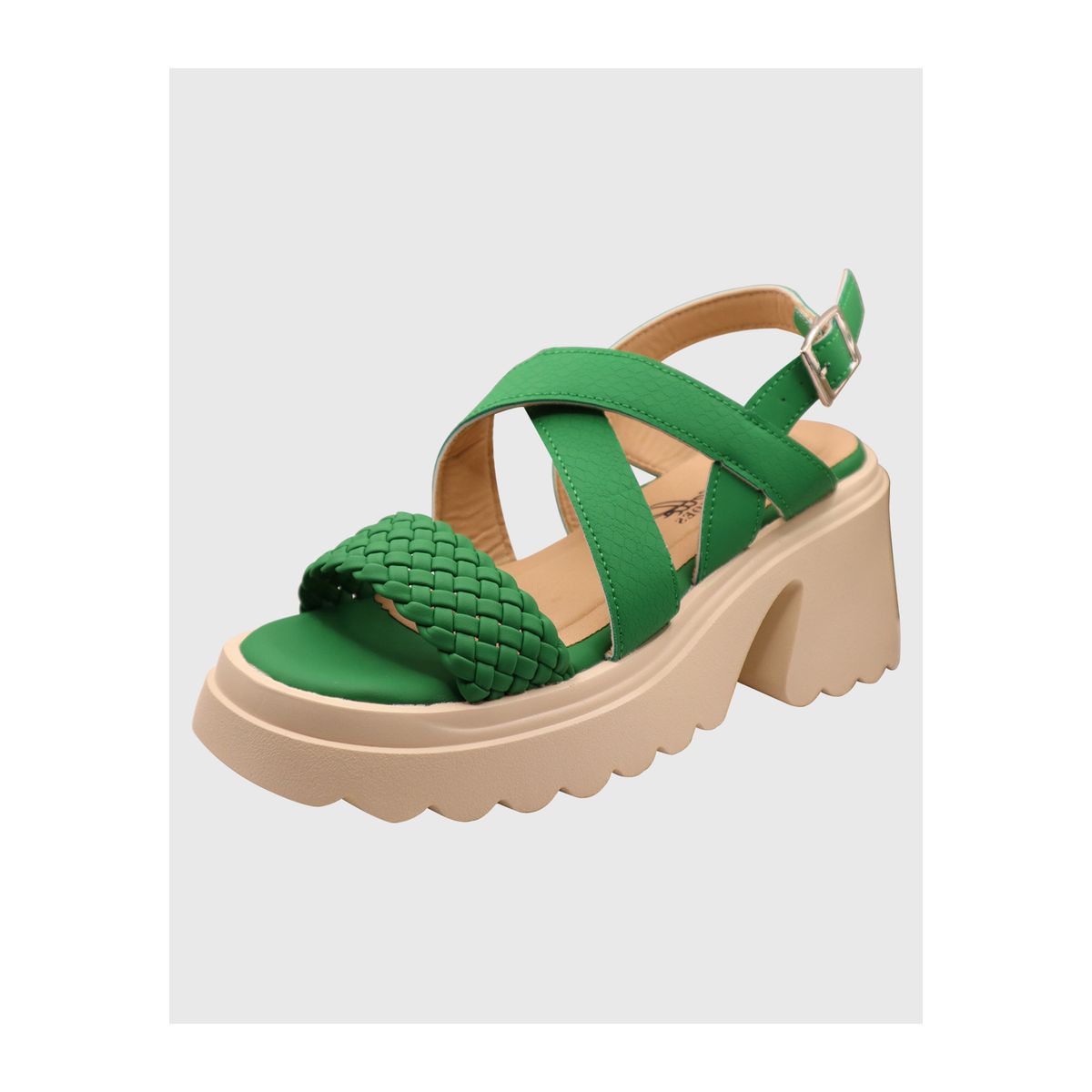 DINASTELLA - Sandalia de Mujer con Plataforma Comodas y Elegantes Verdes Danicolle