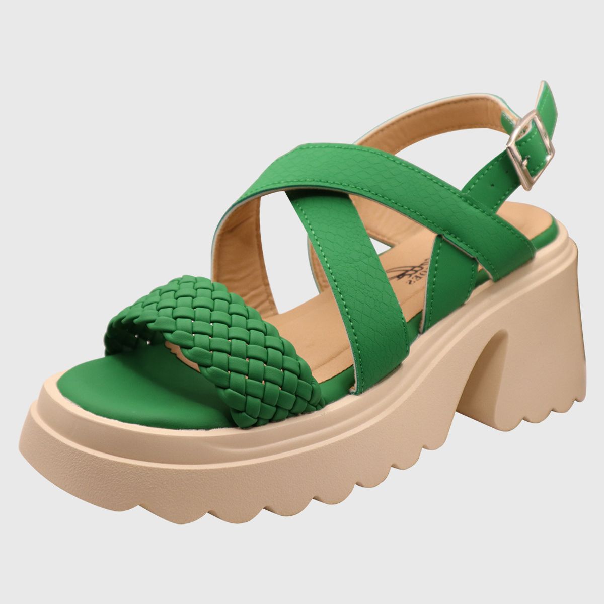 DINASTELLA - Sandalia de Mujer con Plataforma Comodas y Elegantes Verdes Danicolle