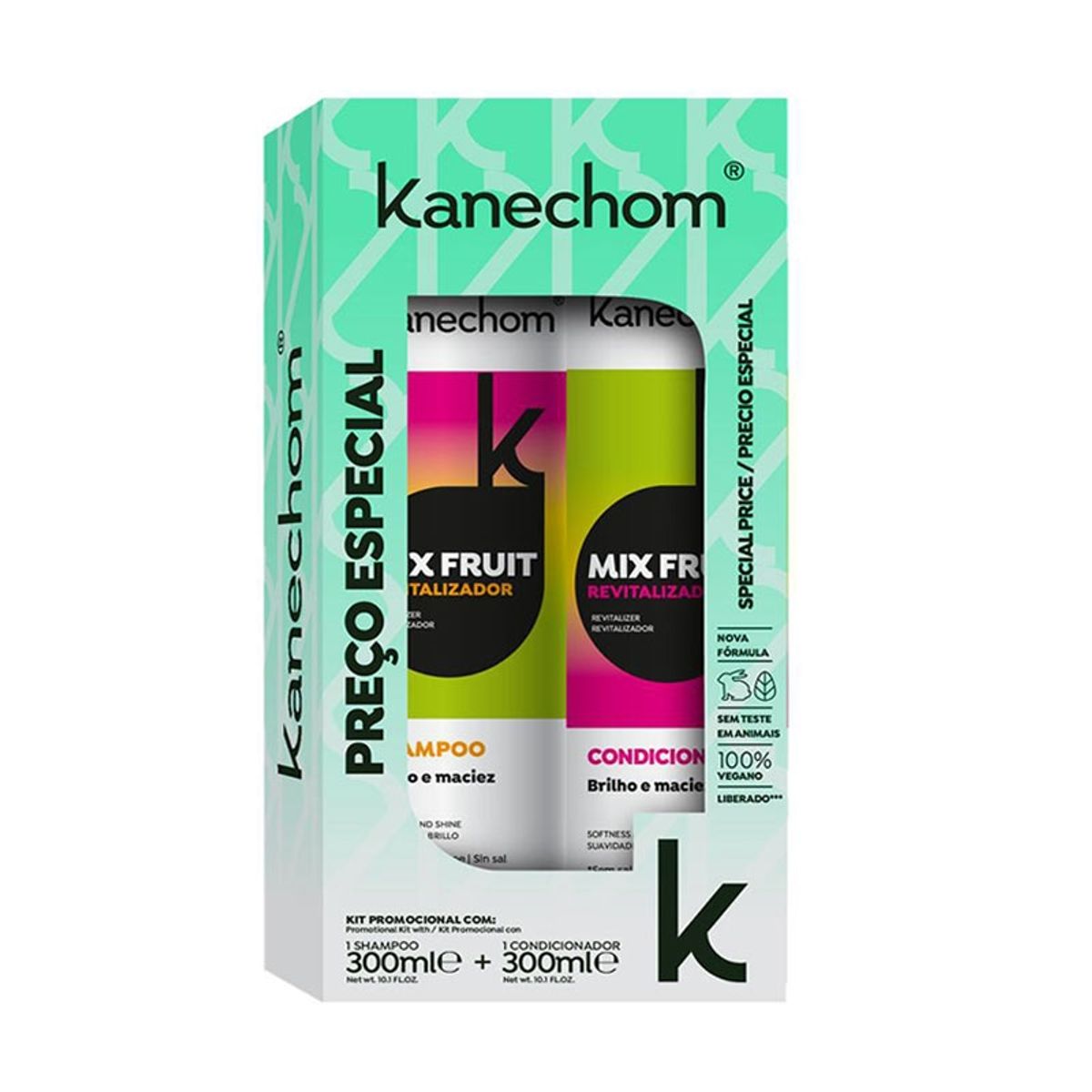 KANECHOM - Pack Shampoo + Acondicionador Mix Fruit 600 ml. Kanechom.