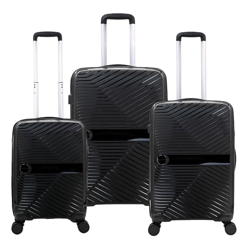 INSPIRACCI - Set Maletas Rígidas Niza S M L Negro
