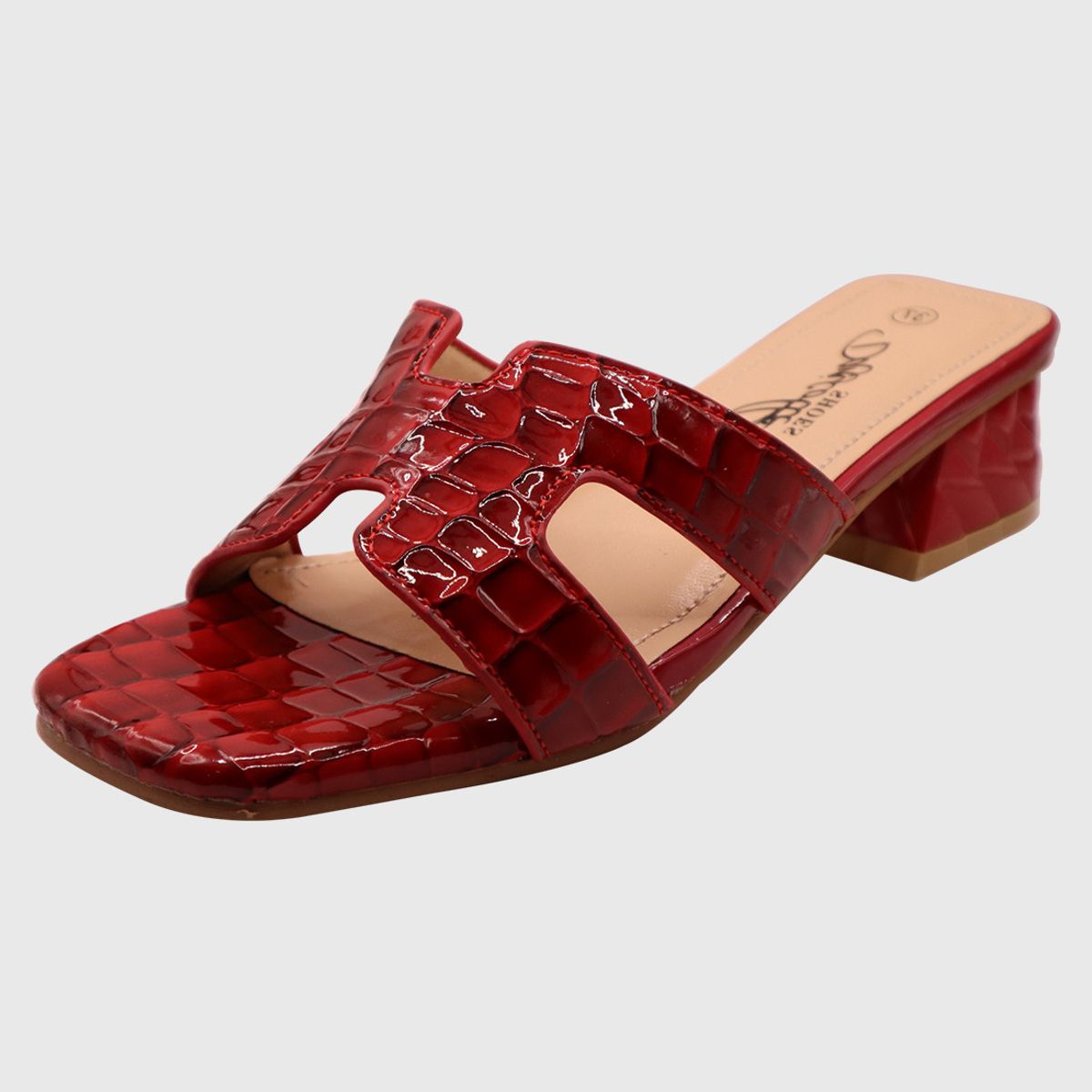DINASTELLA - Sandalias Planas de Mujer con Taco Comodas y Elegantes Rojo Danicolle