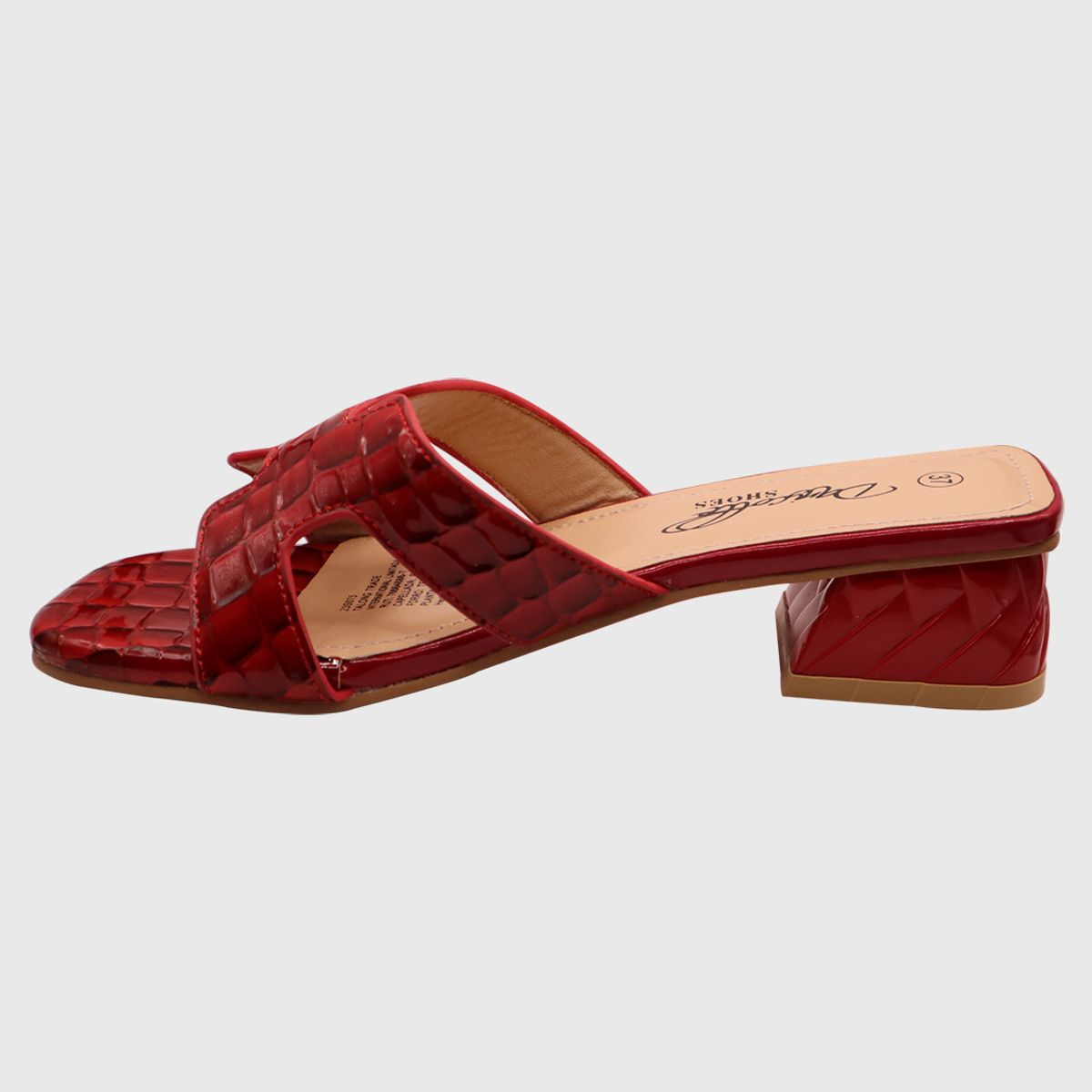 DINASTELLA - Sandalias Planas de Mujer con Taco Comodas y Elegantes Rojo Danicolle