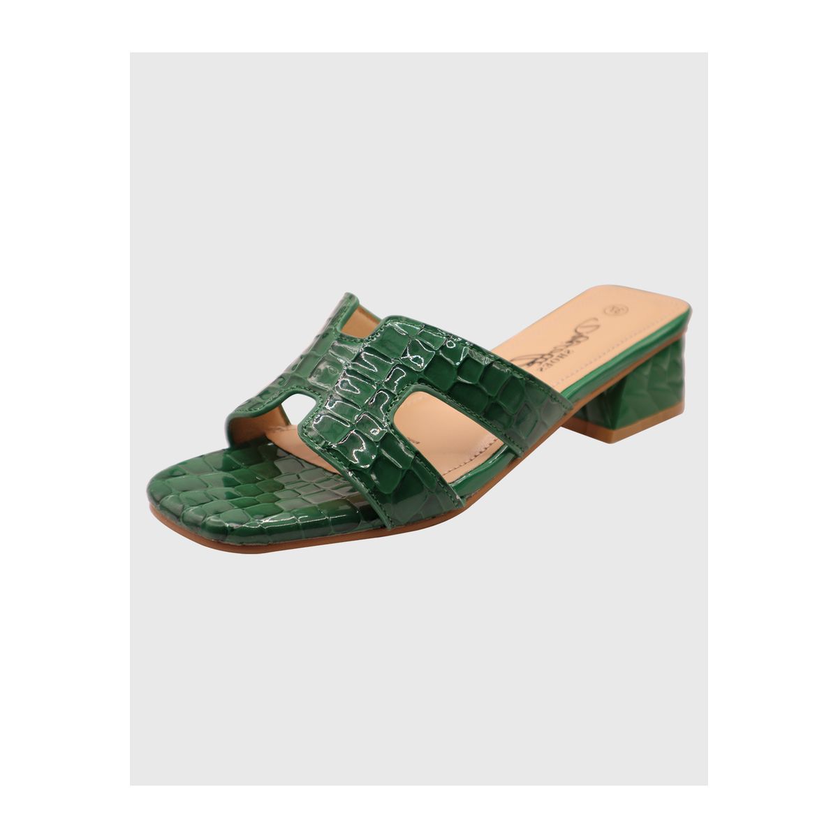 DINASTELLA - Sandalias Planas de Mujer con Taco Comodas y Elegantes Verde Danicolle