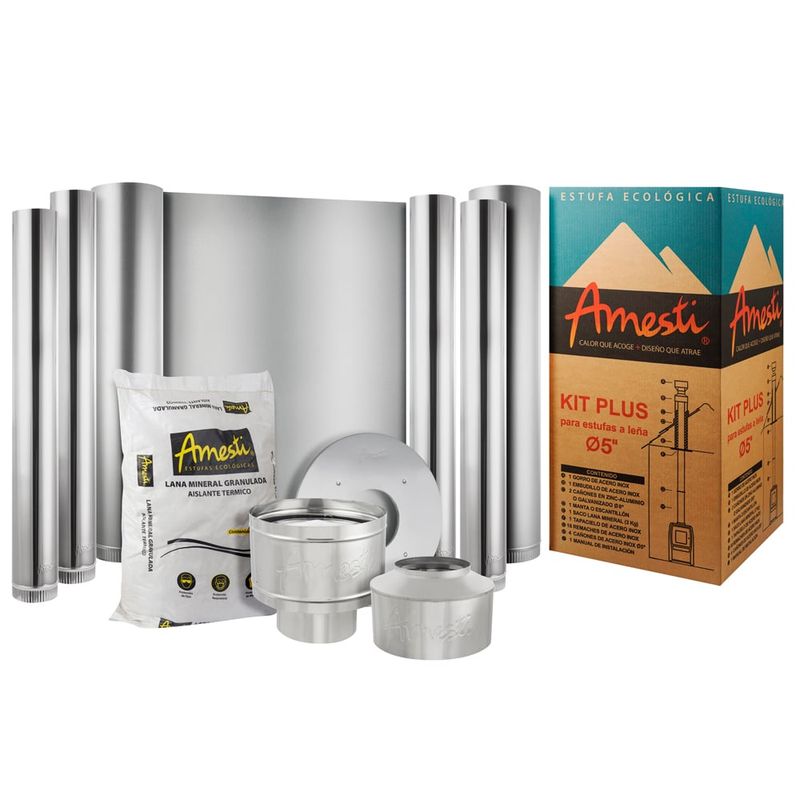 AMESTI - COMBO CALEFACTOR LEÑA NORDIC350 KITINST5 SETMURO