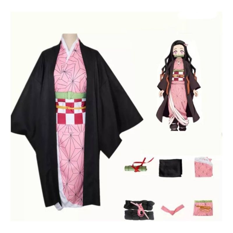 FROM MEIGGS - Disfraz Cosplay Nezuko para Niñas y Adultos Halloween