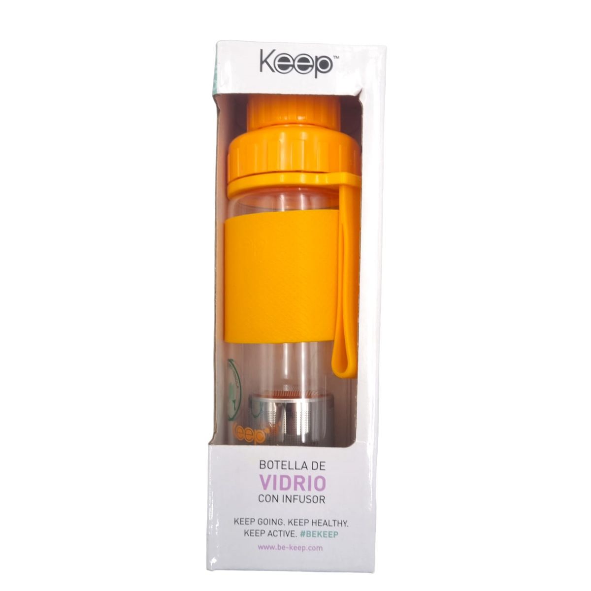 KEEP - Botella Infusora de Vidrio Amarillo Keep KEEP