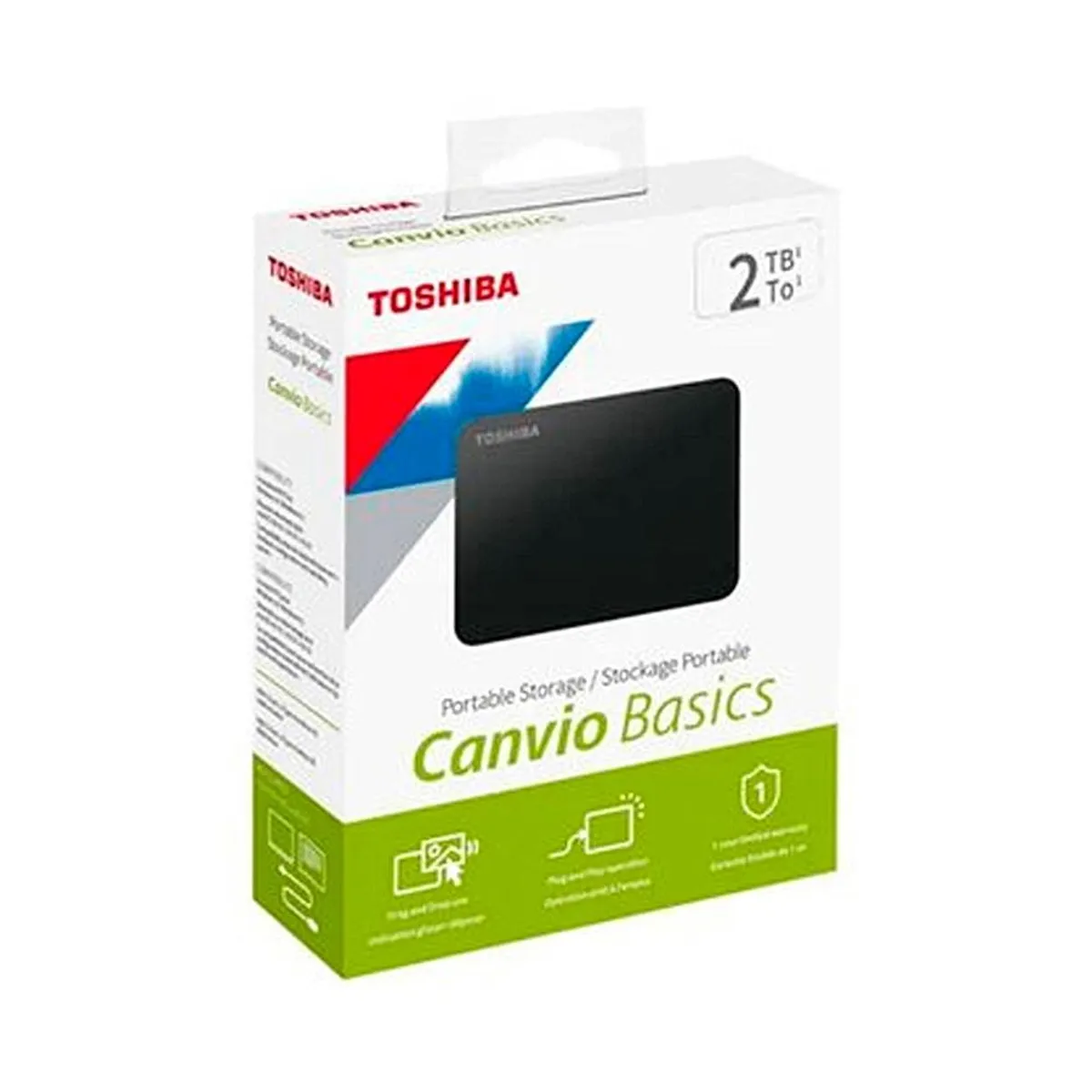 TOSHIBA - Toshiba 2TB Externo Canvio Basics Black A5