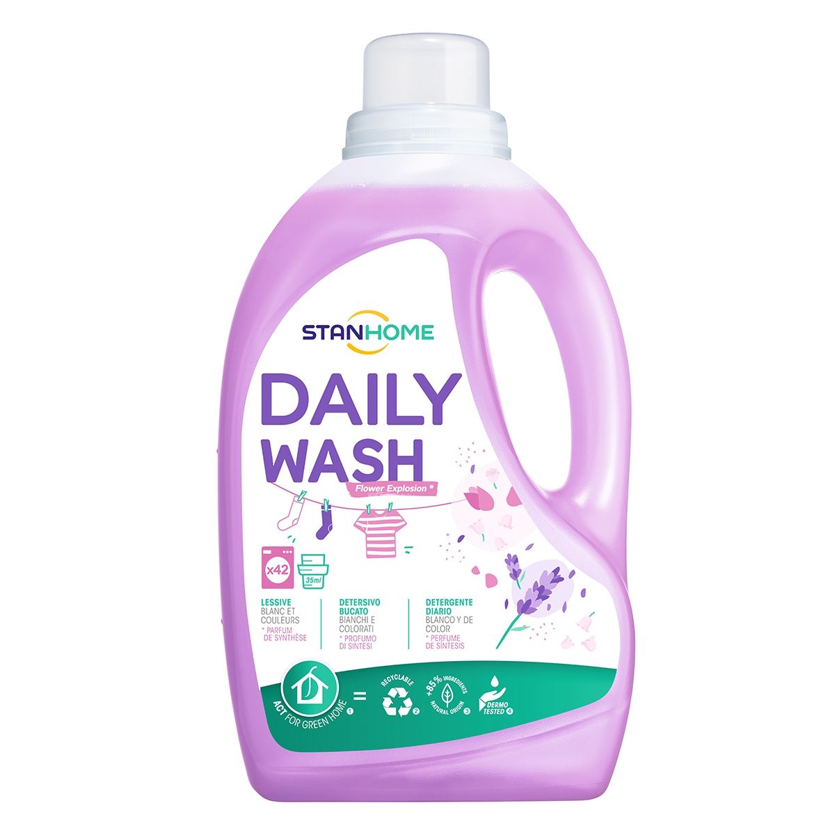 GENERICO - Daily Wash Flower Explosion Detergente Líquido 1500 ml