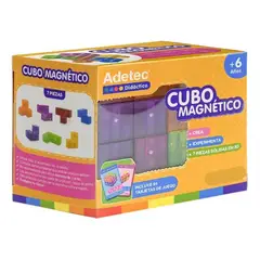 ADETEC - Juego Didáctico De Cubos Magnéticos + Tarjetas Con Figuras