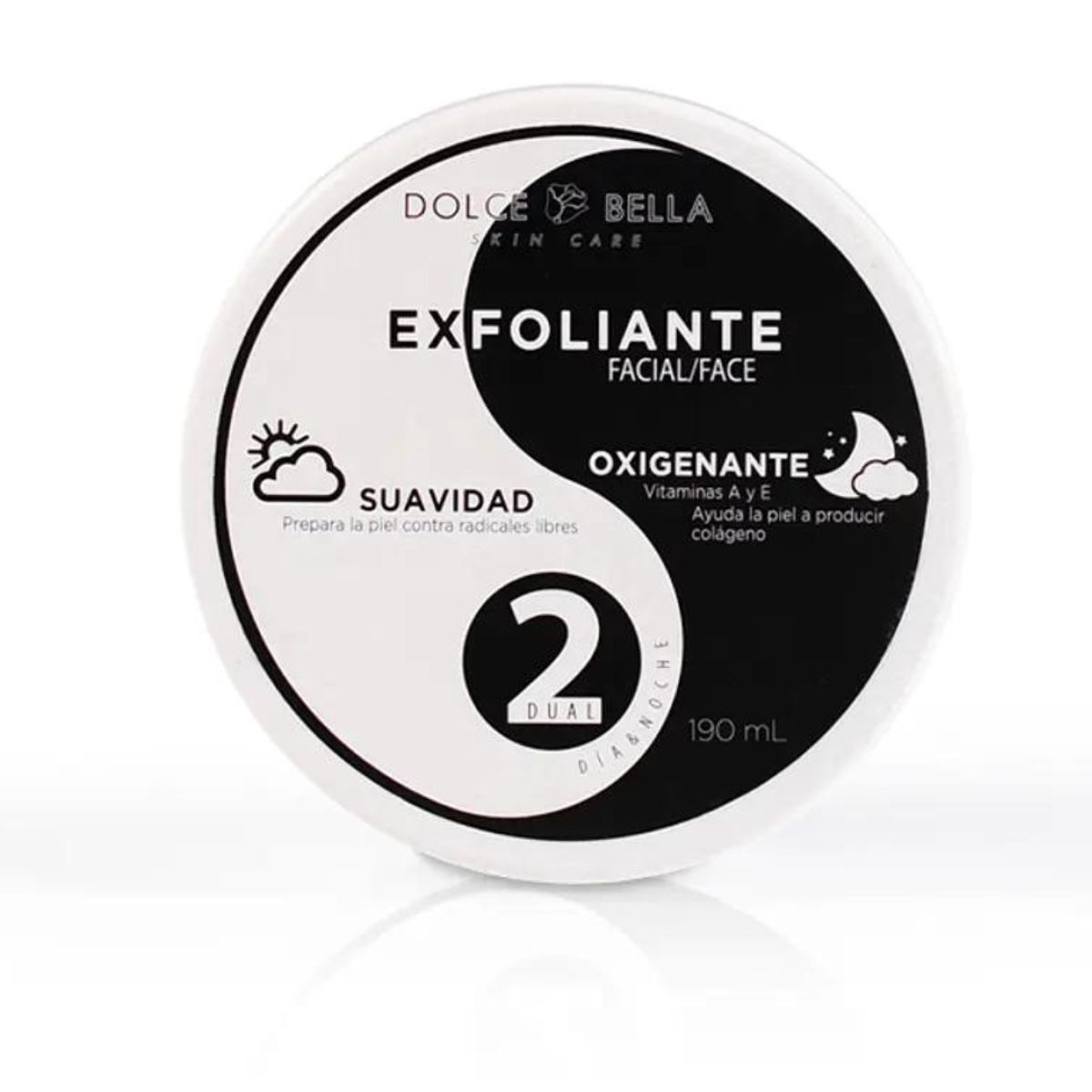 DOLCE BELLA - Duo de exfoliantes faciales DIA Y NOCHE estimuladores de colageno.