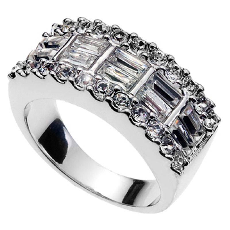 OLIVER WEBER - Anillo Refelct Rodio Cristal S