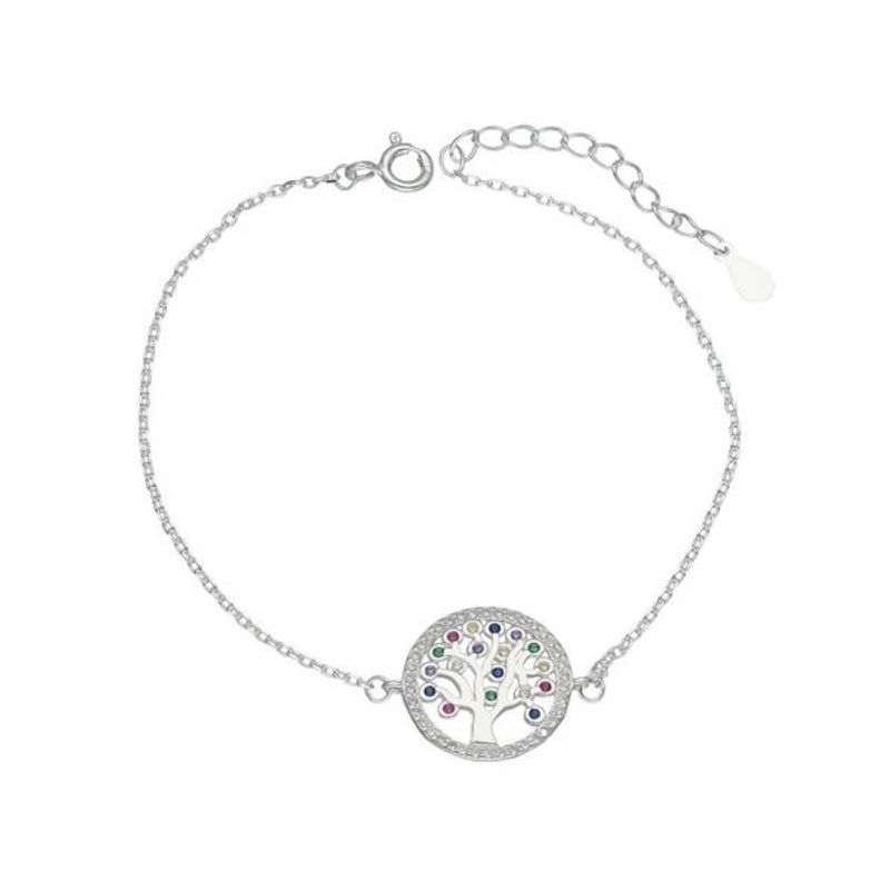 TODOJOYAS - Pulsera Plata 925 Arbol Multicolor