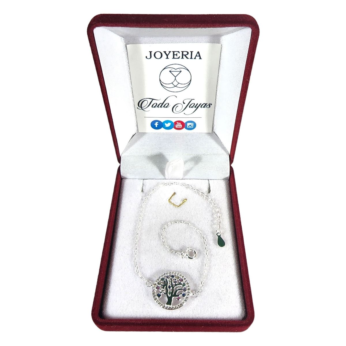 TODOJOYAS - Pulsera Plata 925 Arbol Multicolor