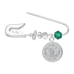TODOJOYAS - Prendedor Plata 925 Bebe San Benito Verde