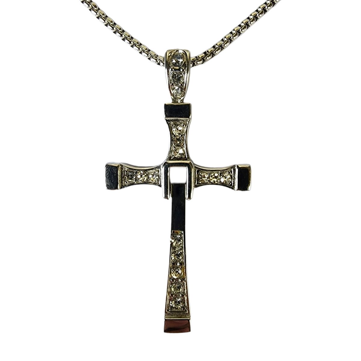 TODOJOYAS - Collar Cruz de Dominic Toretto Acero 62x32mm