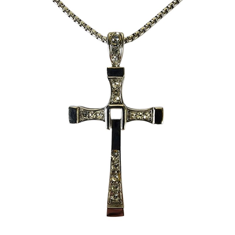 TODOJOYAS - Collar Cruz de Dominic Toretto Acero 62x32mm