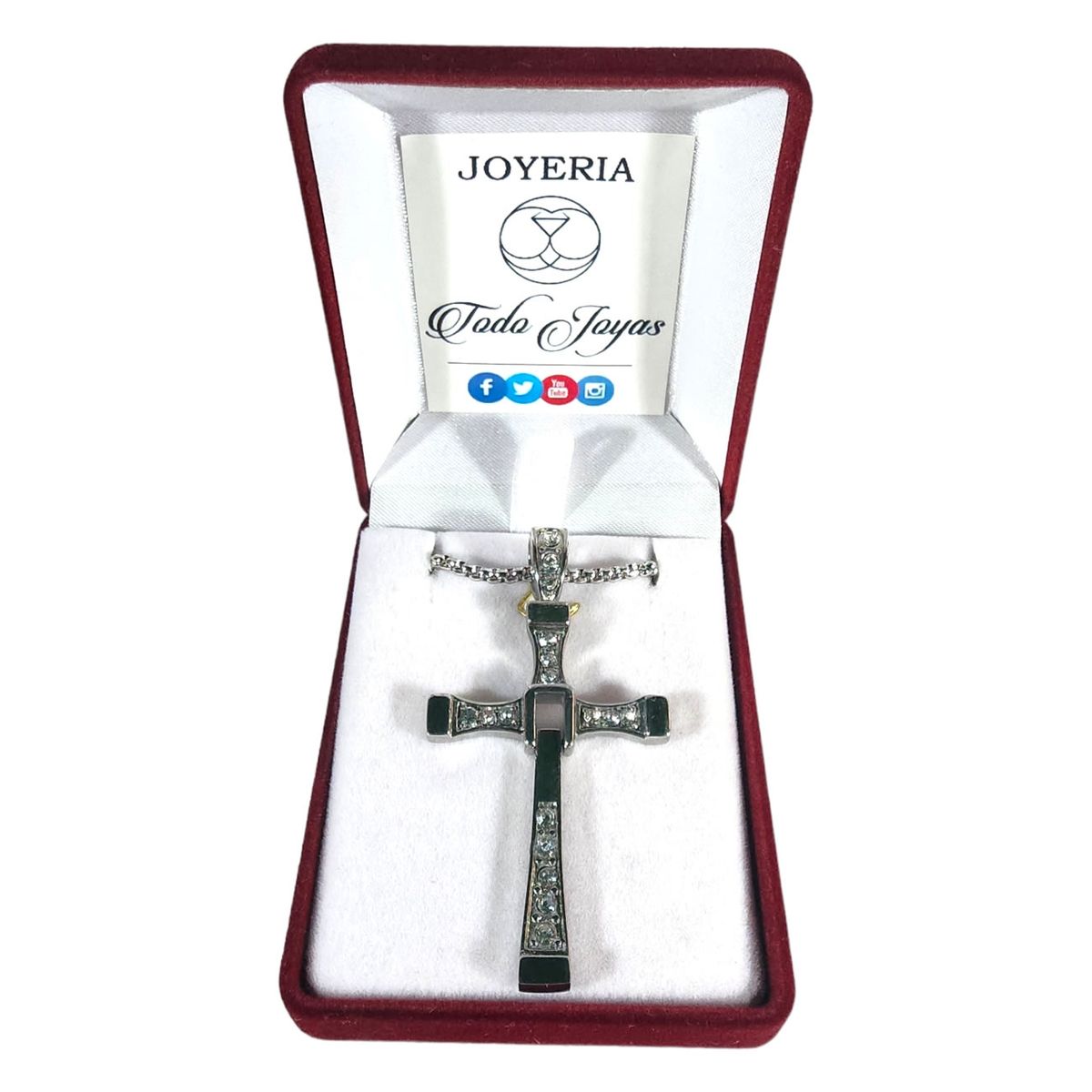 TODOJOYAS - Collar Cruz de Dominic Toretto Acero 62x32mm