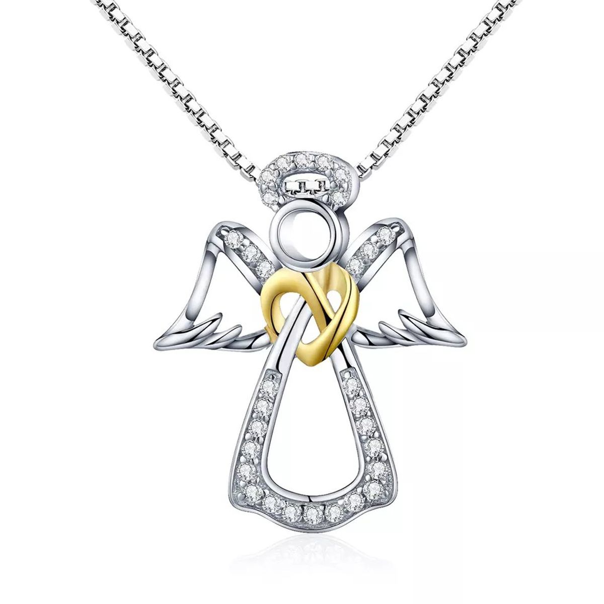 TODOJOYAS - Collar Plata 925 Angel Guardian