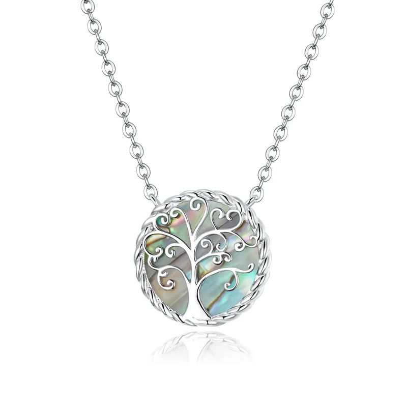 TODOJOYAS - Collar Plata 925 Arbol Opal