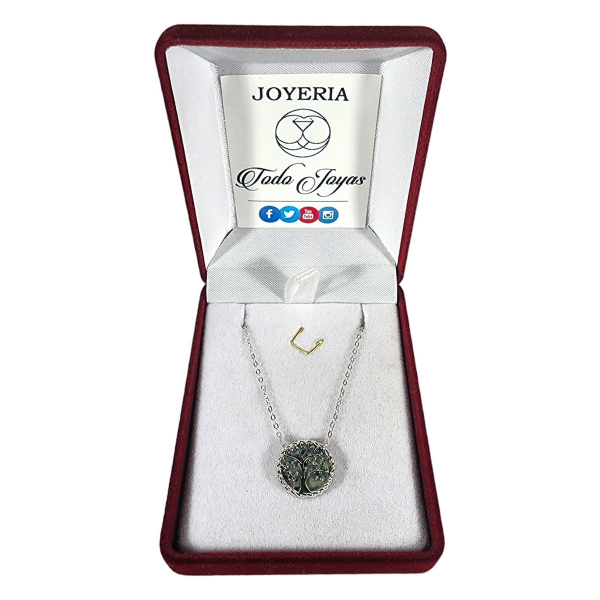 TODOJOYAS - Collar Plata 925 Arbol Opal